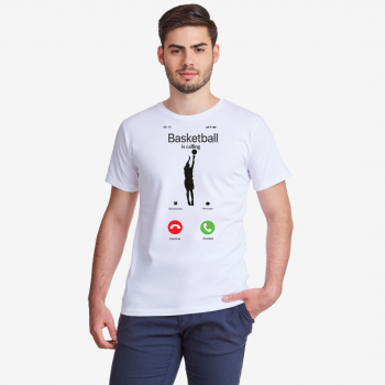 Черна мъжка тениска Basketball is calling Черна мъжка тениска Basketball is calling