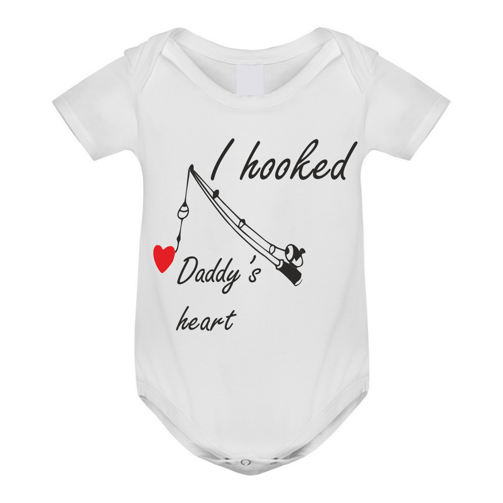 Бебешко боди I Hooked Daddys Heart Бебешко боди I Hooked Daddys Heart