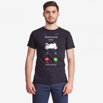 Мъжка черна тениска Motocycle is calling... Мъжка черна тениска Motocycle is calling...