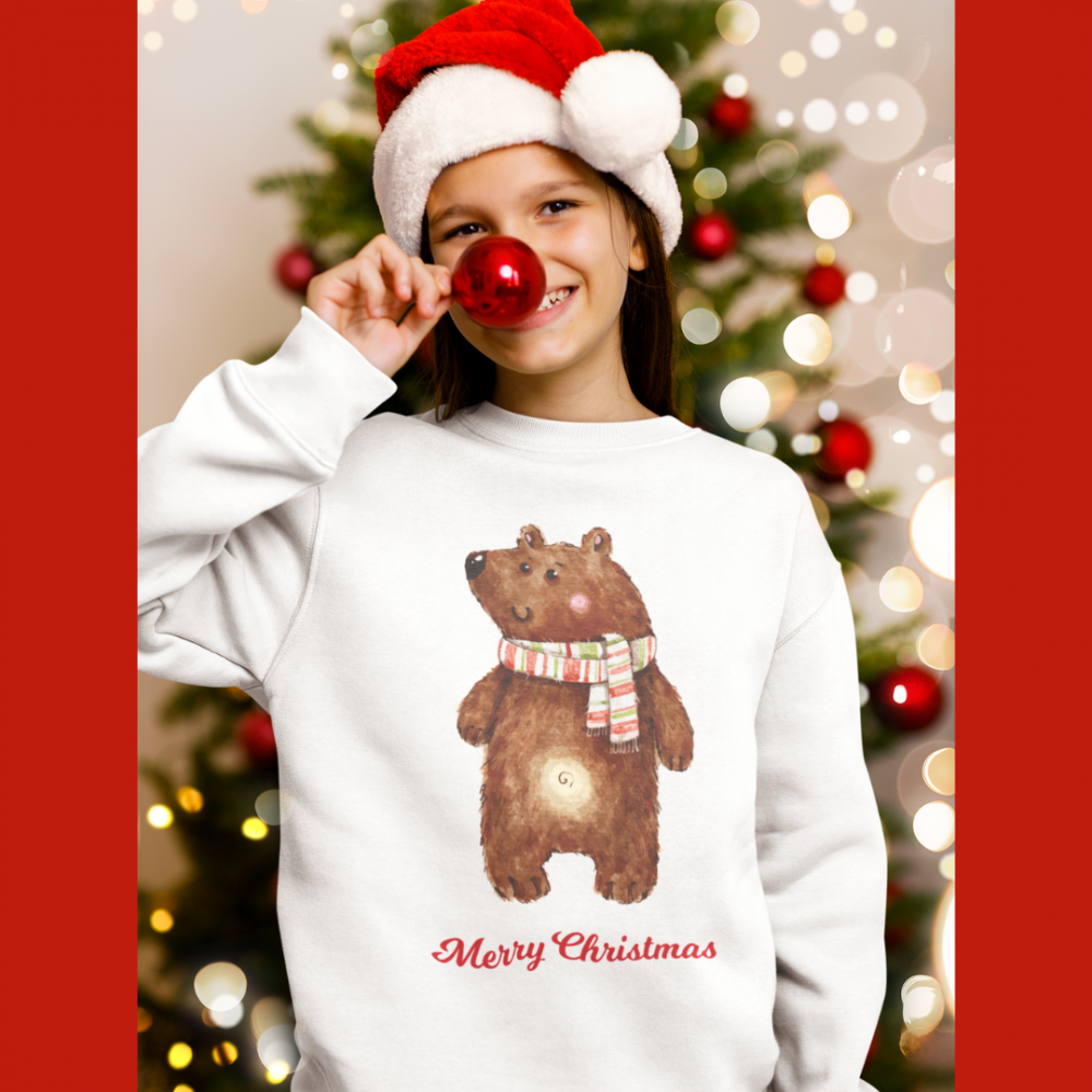Коледна блуза в размери за деца и възрастни Christmas Bear Коледна блуза в размери за деца и възрастни Christmas Bear