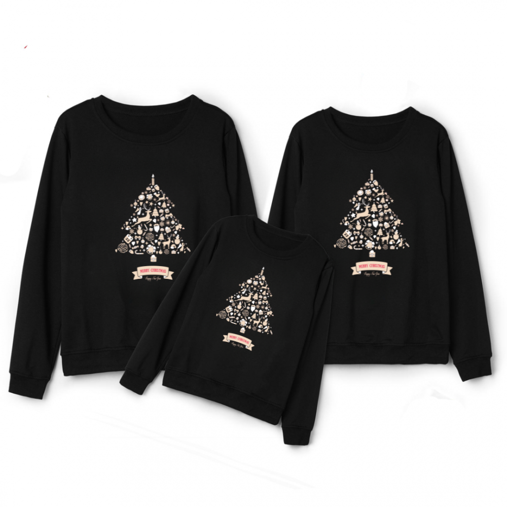 Комплект коледни блузи в Черно Christmas Tree Комплект коледни блузи в Черно Christmas Tree