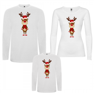 Семеен комплект тениски, с коитода разнасяш усмивки цял декември Little Deer