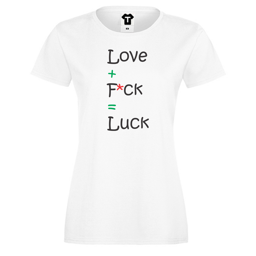 Дамска бяла тениска Like and Luck