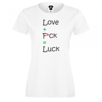 Дамска бяла тениска Like and Luck