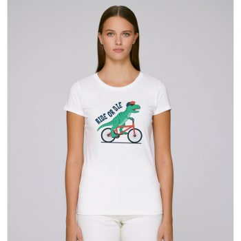 Дамска бяла тениска Ride or Die Дамска бяла тениска Ride or Die