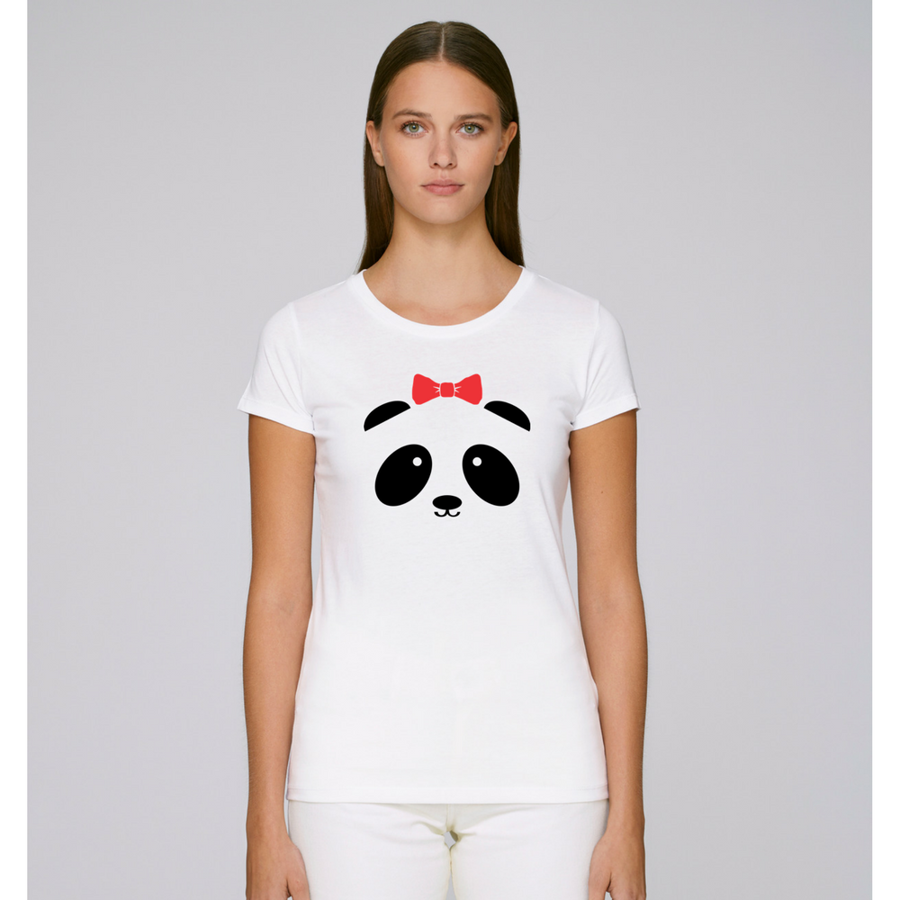 Дамска бяла тениска Sweet Panda Дамска бяла тениска Sweet Panda