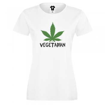 Дамска бяла тениска Vegetarian Дамска бяла тениска Vegetarian