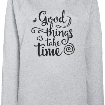 Дамска сива блуза Good thing take time