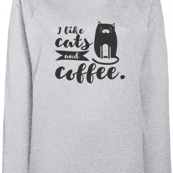 Дамска сива блуза Like cats and coffee