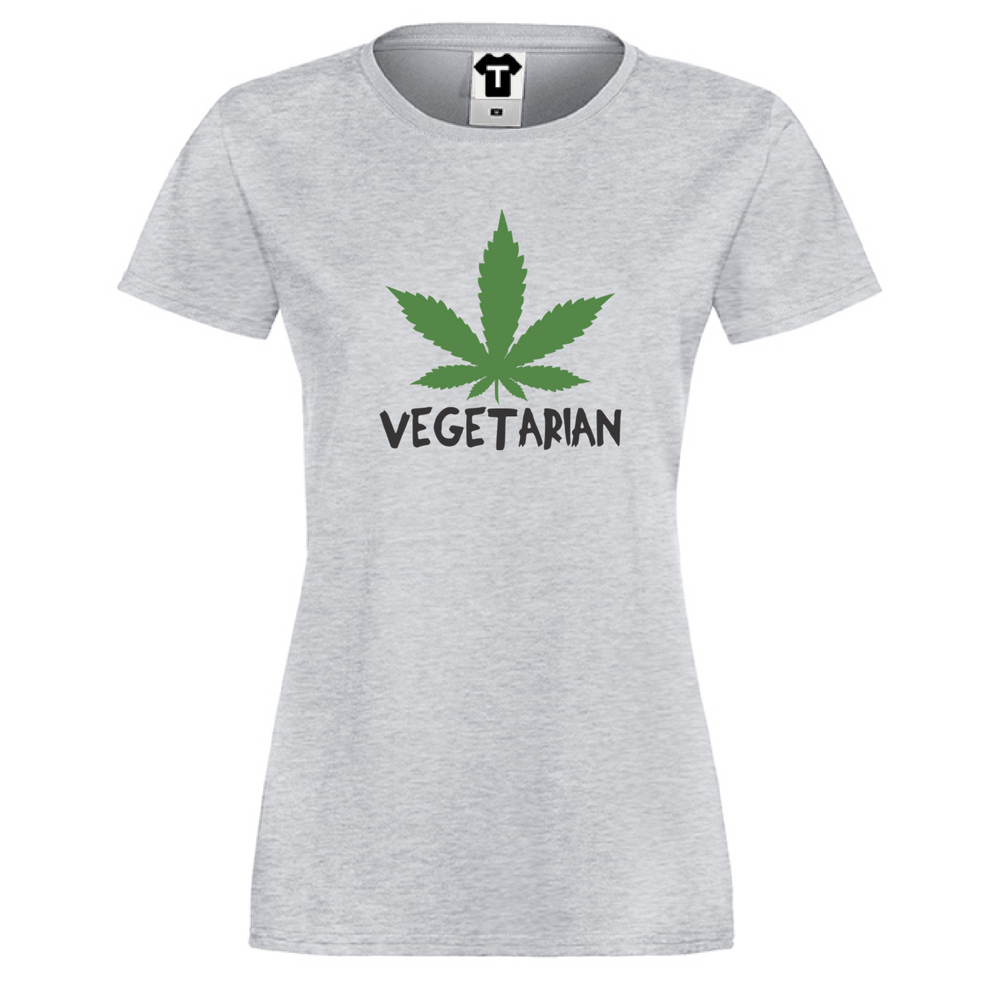 Дамска сива тениска Vegetarian Дамска сива тениска Vegetarian