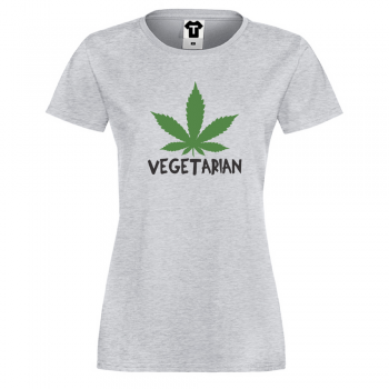 Дамска сива тениска Vegetarian