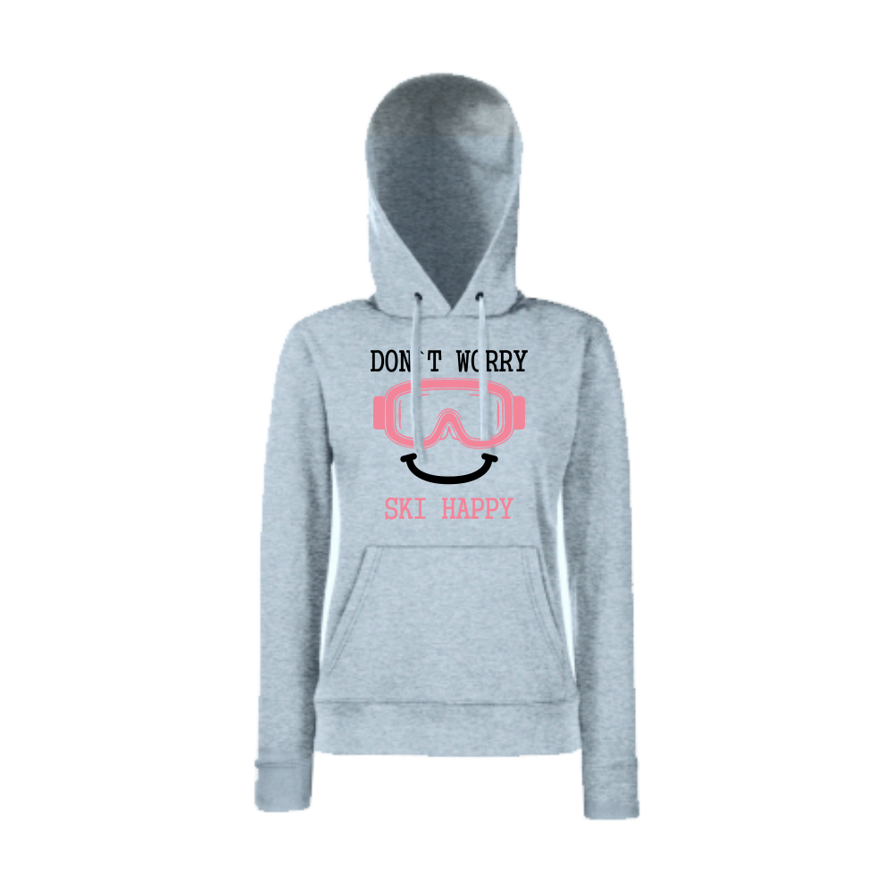 Дамски сив суитчър Don't worry ski happy