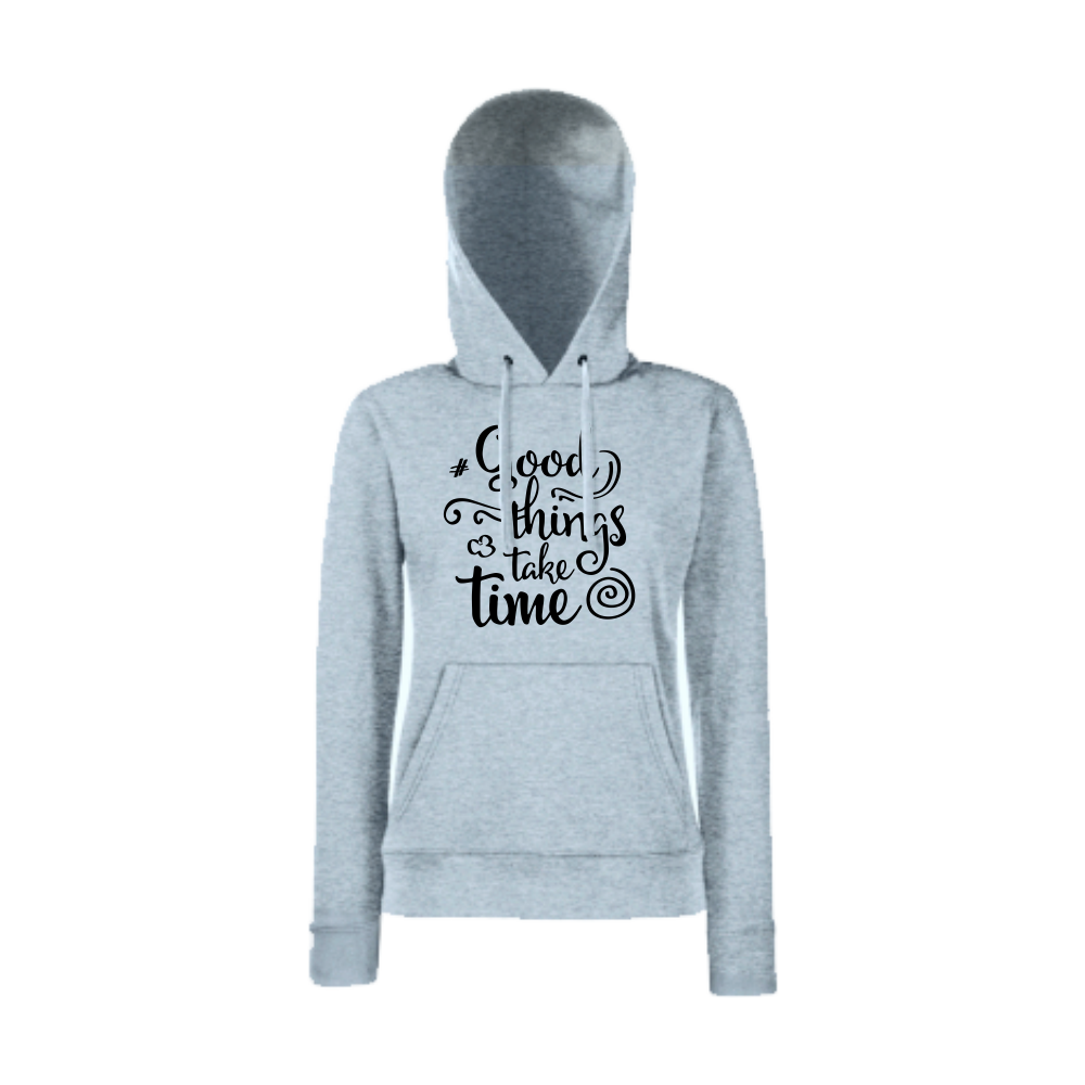 Дамски сив суитчър Good things take time Дамски сив суитчър Good things take time