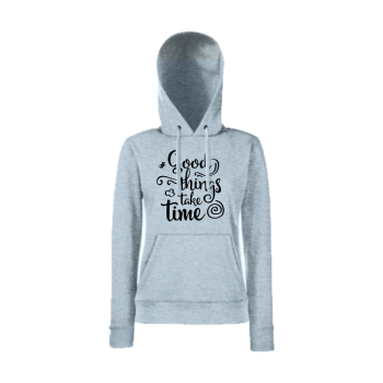Дамски сив суитчър Good things take time