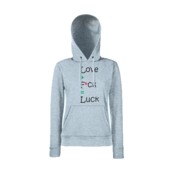 Дамски сив суитчър Love and Luck
