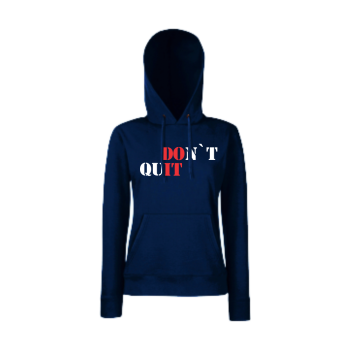 Дамски тъмно-син суитчър DOn't quIT Дамски тъмно-син суитчър DOn't quIT