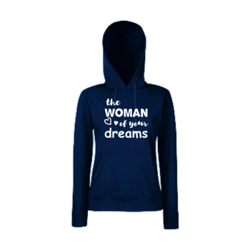 Дамски тъмно-син суитчър The woman of your dreams Дамски тъмно-син суитчър The woman of your dreams