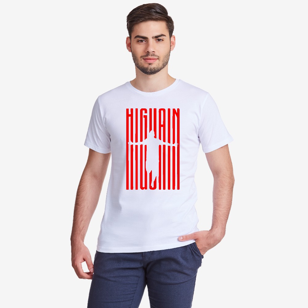 Мъжка бяла тениска Higuain Milan