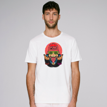 Мъжка бяла тениска с принт Funky Monkey Мъжка бяла тениска с принт Funky Monkey