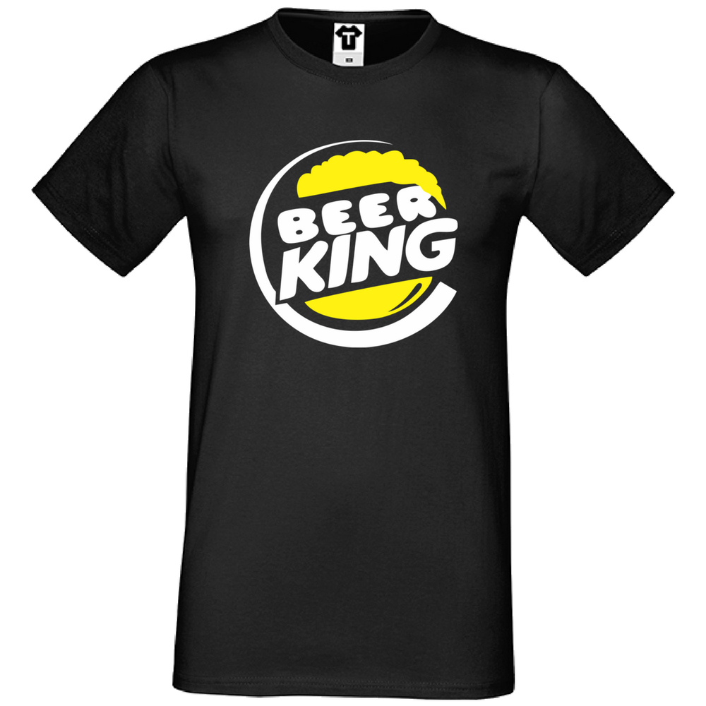 Мъжка черна тениска BEER KING Мъжка черна тениска BEER KING