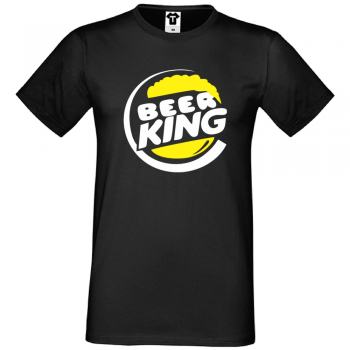 Мъжка черна тениска BEER KING