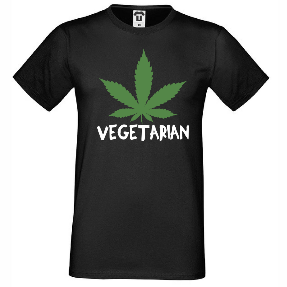 Мъжка черна тениска Vegetarian Мъжка черна тениска Vegetarian