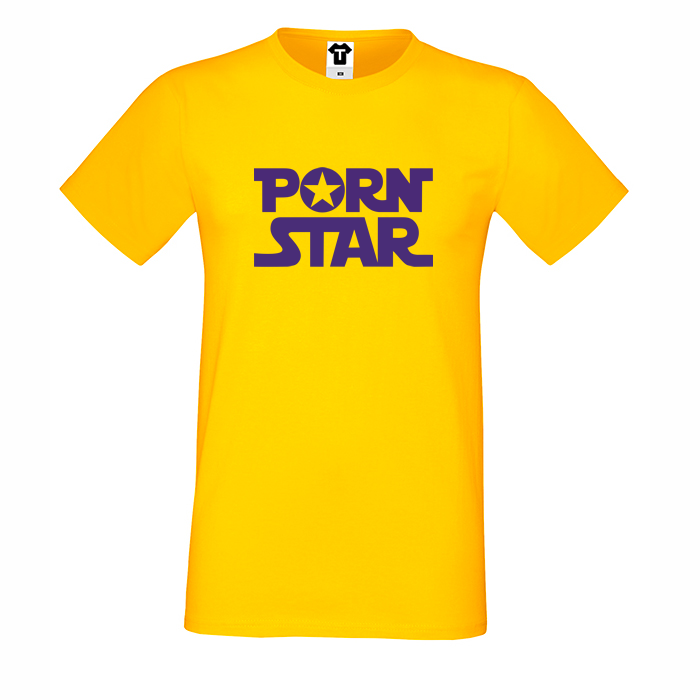 Мъжка жълта тениска P*rn Star Мъжка жълта тениска P*rn Star