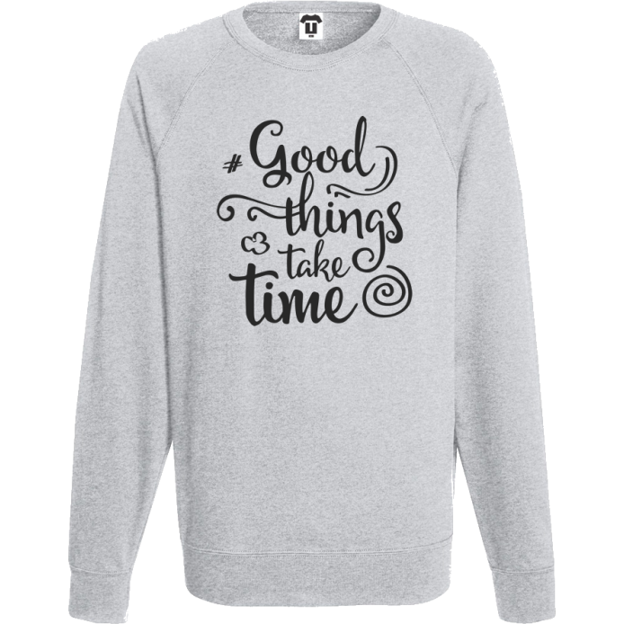 Мъжка сива блуза Good things take time Мъжка сива блуза Good things take time