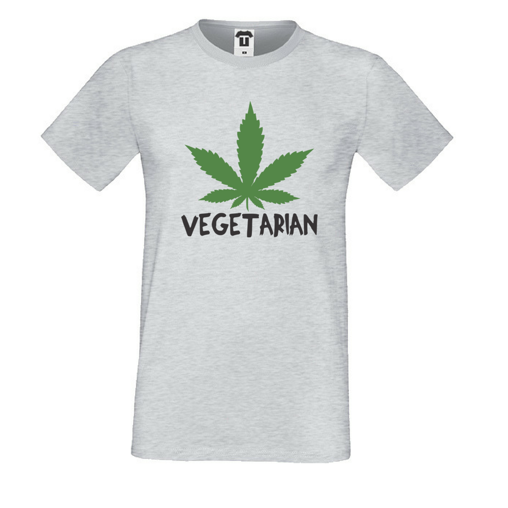 Мъжка сива тениска Vegetarian