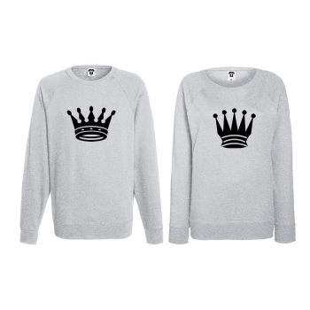 Комплект сиви блузи за двойки Big Crowns Комплект сиви блузи за двойки Big Crowns