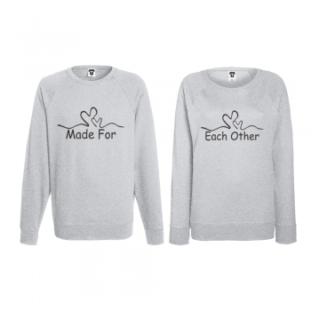 Комплект сиви блузи за двойки Made for each other Комплект сиви блузи за двойки Made for each other