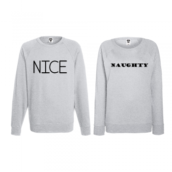 Комплект сиви блузи за двойки Nice Naughty Комплект сиви блузи за двойки Nice Naughty