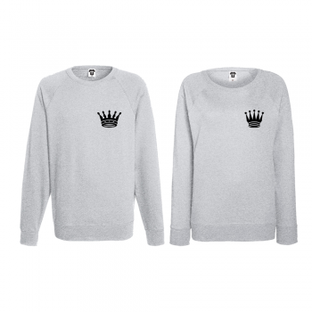 Комплект сиви блузи за двойки Pocket Crowns