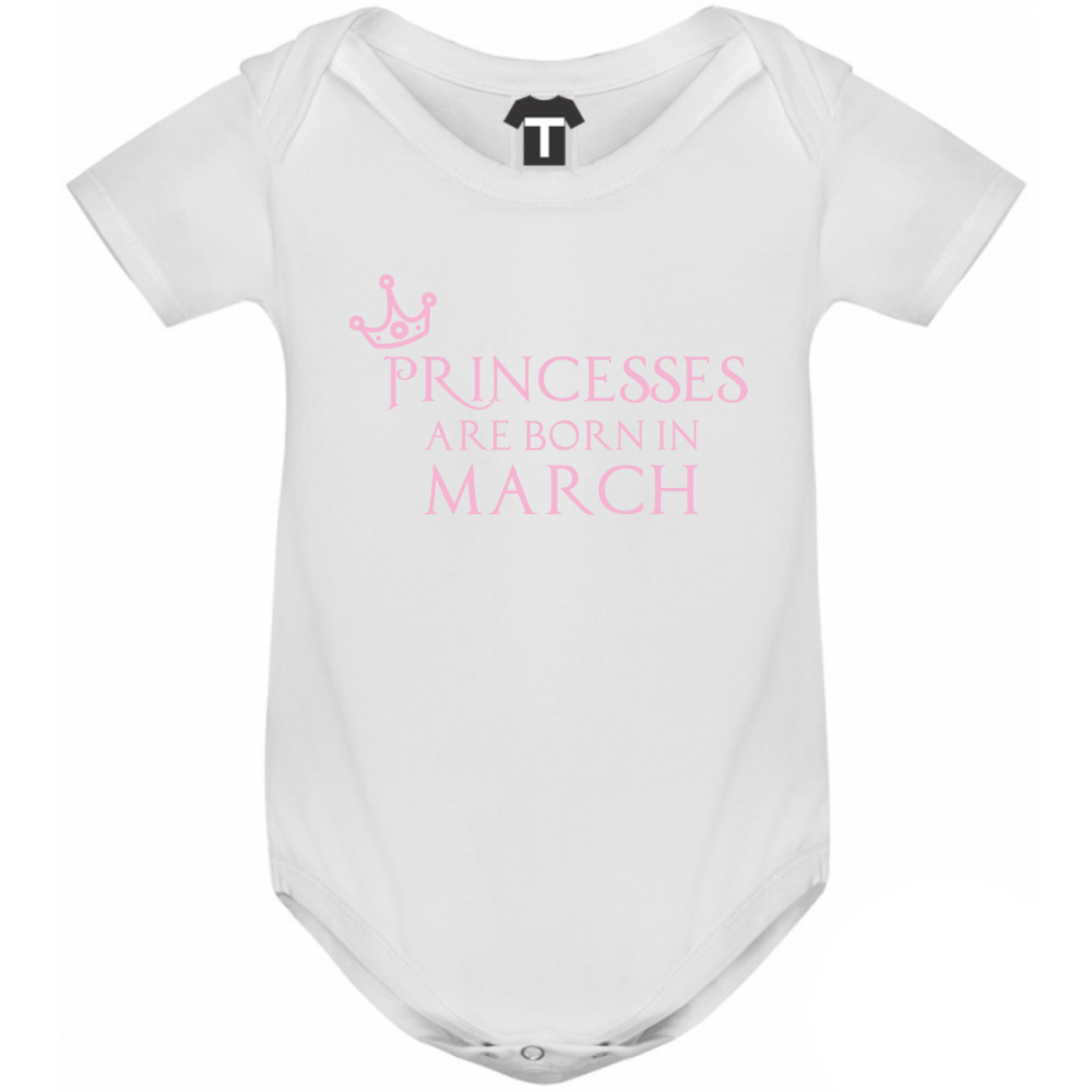 Бебешко боди Princesses Are Born In March Бебешко боди Princesses Are Born In March