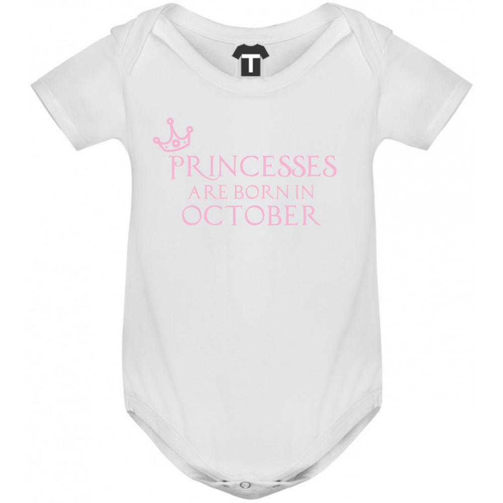 Бебешко боди Princesses Are Born In Octomber Бебешко боди Princesses Are Born In Octomber