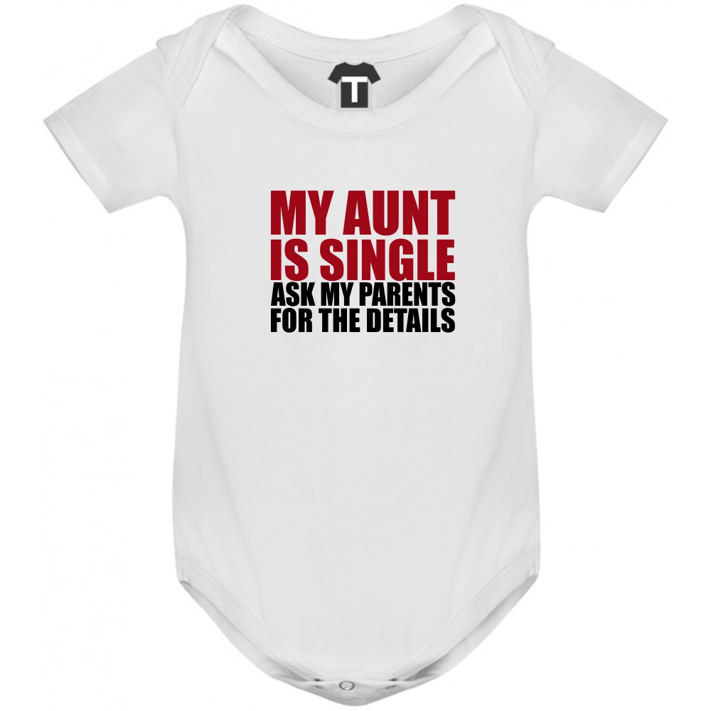 Бяло бебешко боди My Aunt is Single Бяло бебешко боди My Aunt is Single