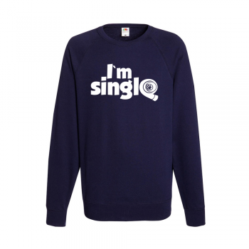 Мъжка тъмно-синя блуза I'm single Мъжка тъмно-синя блуза I'm single