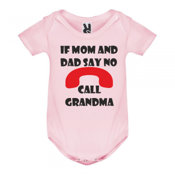 Розово бебешко боди Call Grandma Розово бебешко боди Call Grandma