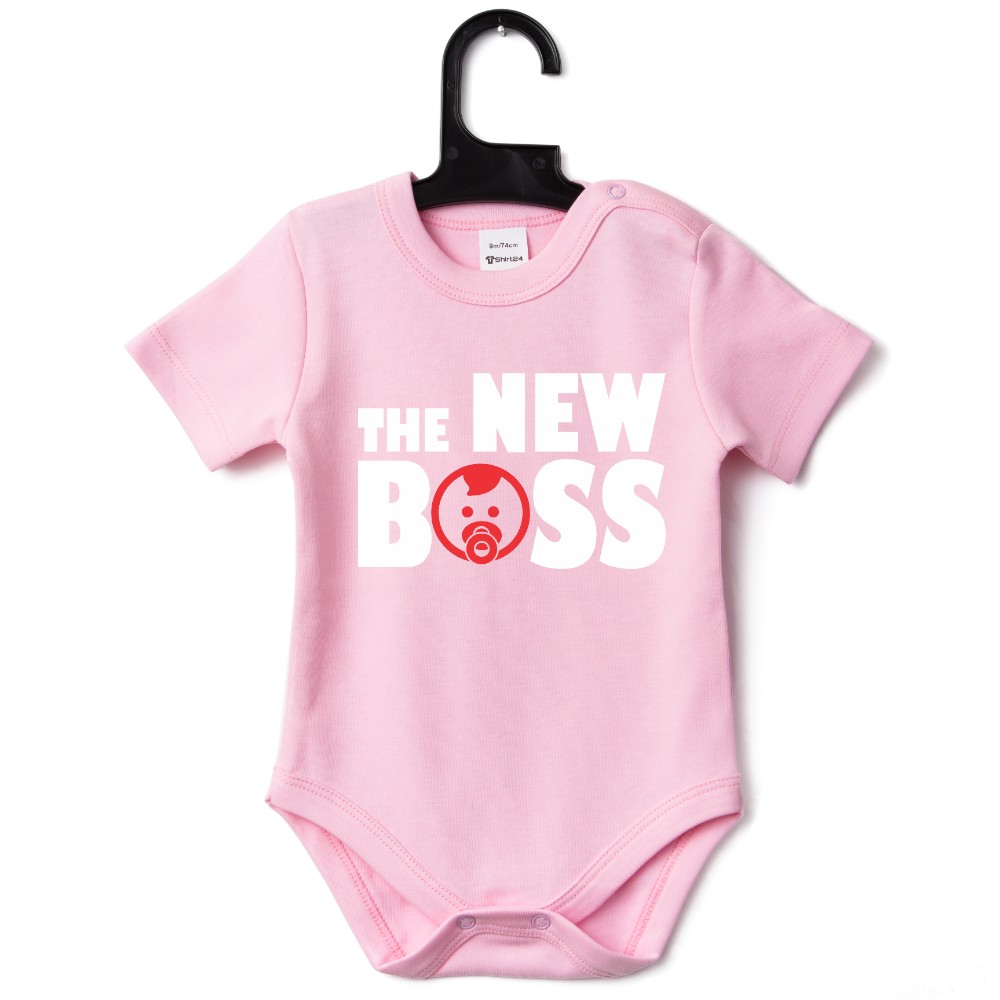 Розово бебешко боди The New Boss Розово бебешко боди The New Boss