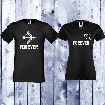 Черни Тениски за двойки Forever Arrows Черни Тениски за двойки Forever Arrows