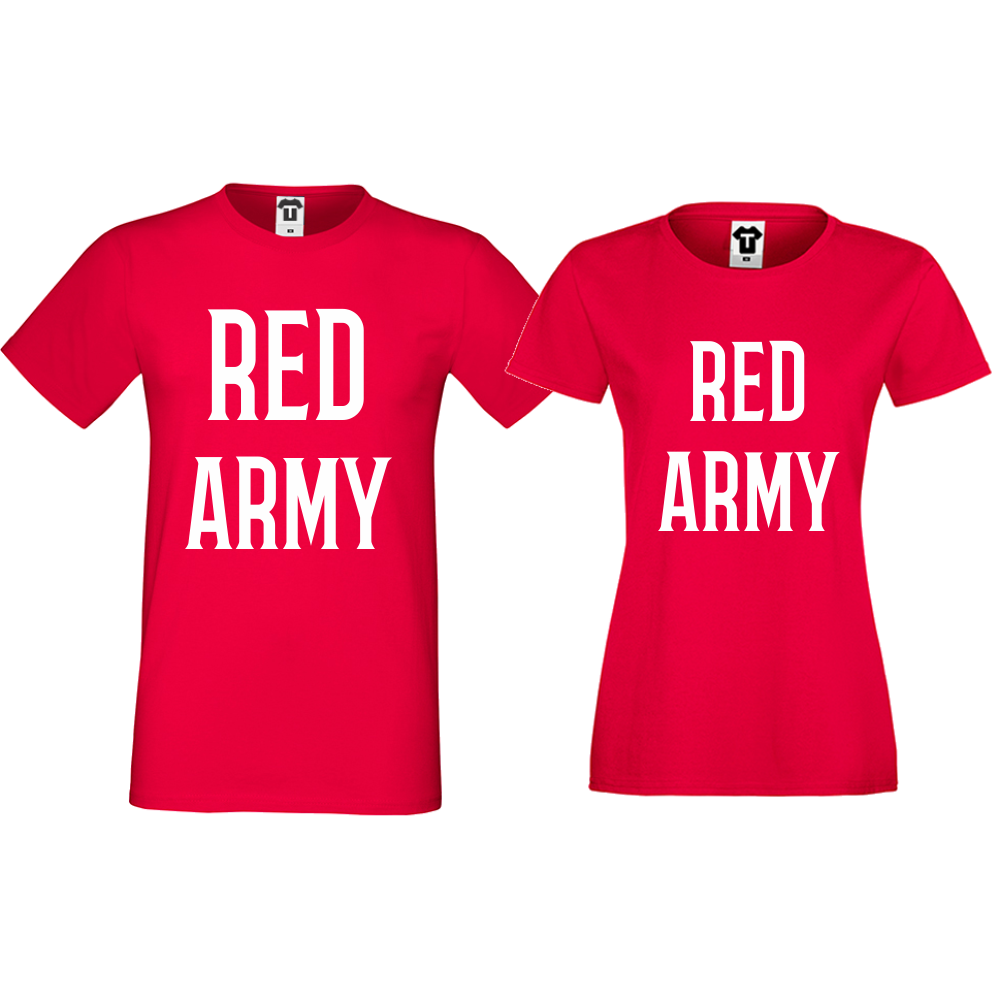 Тениски за двойки RED ARMY в червено