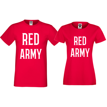 Тениски за двойки RED ARMY в червено