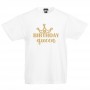 Детска бяла тениска Birthday Queen