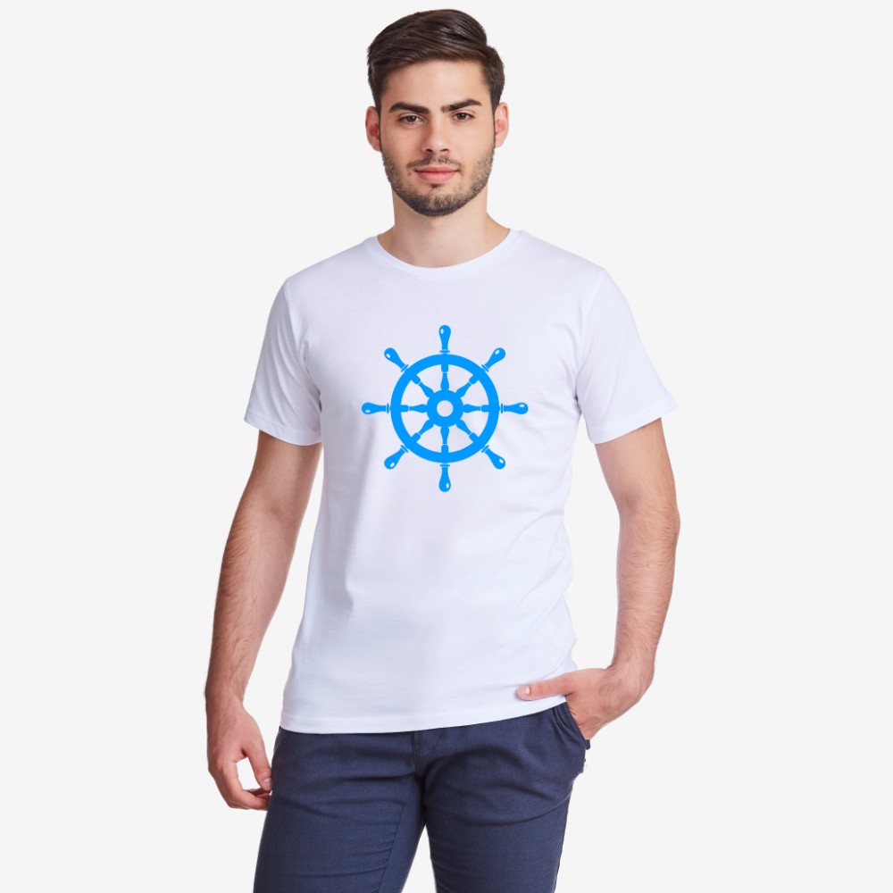 Мъжка бяла или жълта тениска Rudder