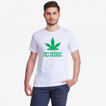 Мъжка бяла тениска Go Green Мъжка бяла тениска Go Green