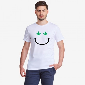 Мъжка бяла тениска Mary J Smile
