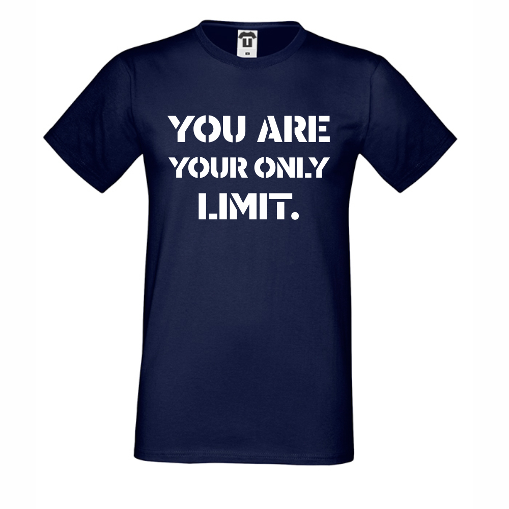 Мъжка тъмно синя тениска You are your Limit