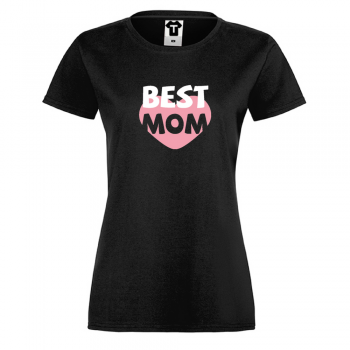 Дамска черна тениска Best Mom Дамска черна тениска Best Mom