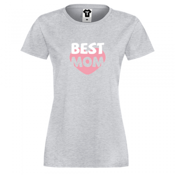 Дамска сива тениска Best Mom Дамска сива тениска Best Mom