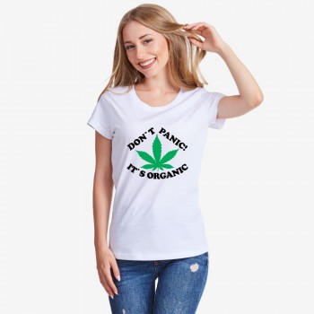 Дамска бяла или черна тениска Don't panic It's organic Дамска бяла или черна тениска Don't panic It's organic